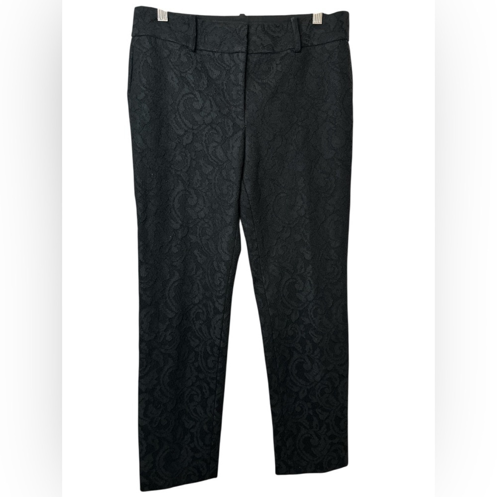 Ann Taylor Classic Black Lace Straight Leg Trousers